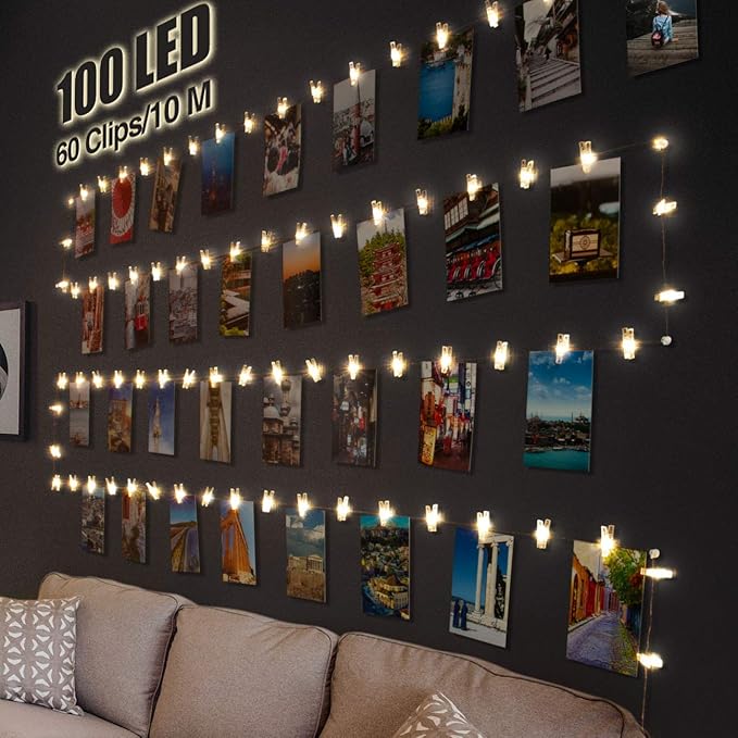10 metrų ilgio girlianda su 100 LED lemputėmis