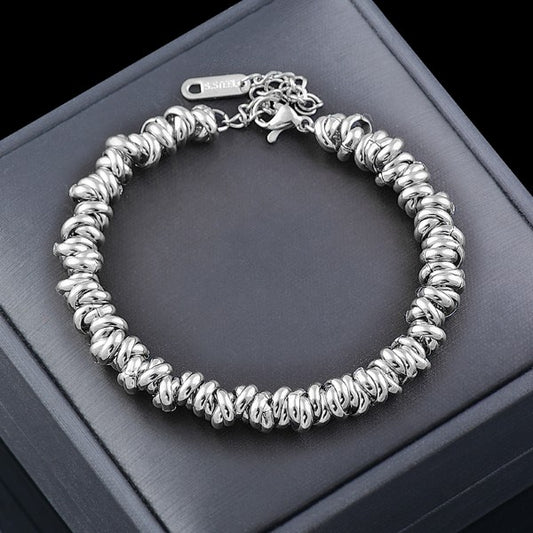 Nerūdijančio plieno apyrankė, 22 cm.