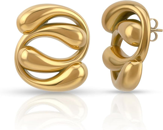 Stambūs auskarai su perlais 2S