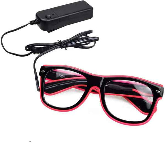 Šviečiantys akiniai tamsoje