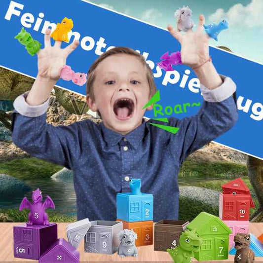 Žaislas dinozaurų nameliai, 10 vnt.