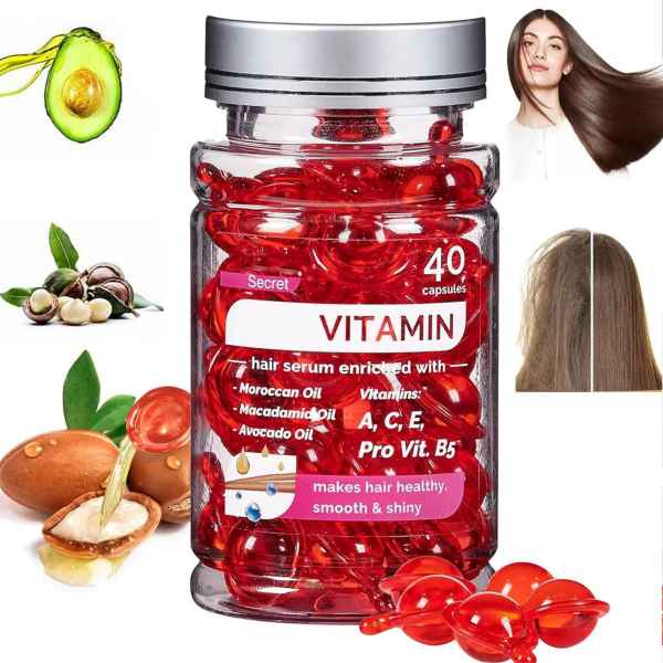 Serumas plaukams/vitaminai, 40 kapsulių
