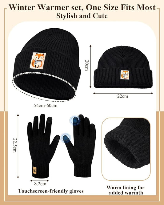 Kepurė ir pirštinės lapės mylėtojoms