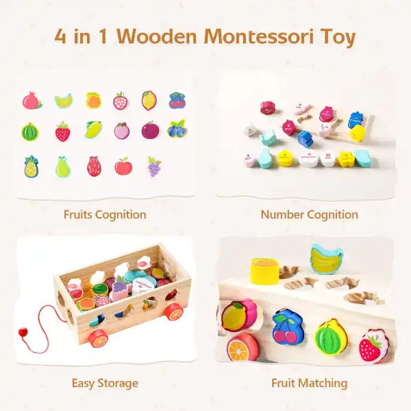 Montessori medinė mašinytė