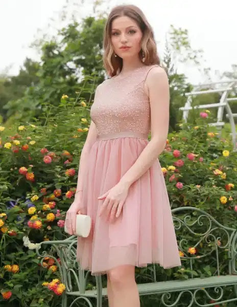 Puošni suknelė su tiuliu, M ir XL