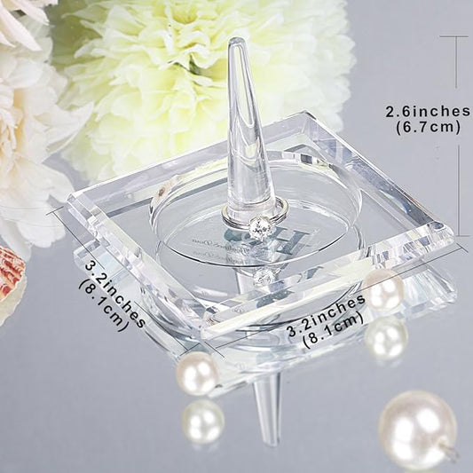 Stiklinis žiedų laikiklis + DOVANA