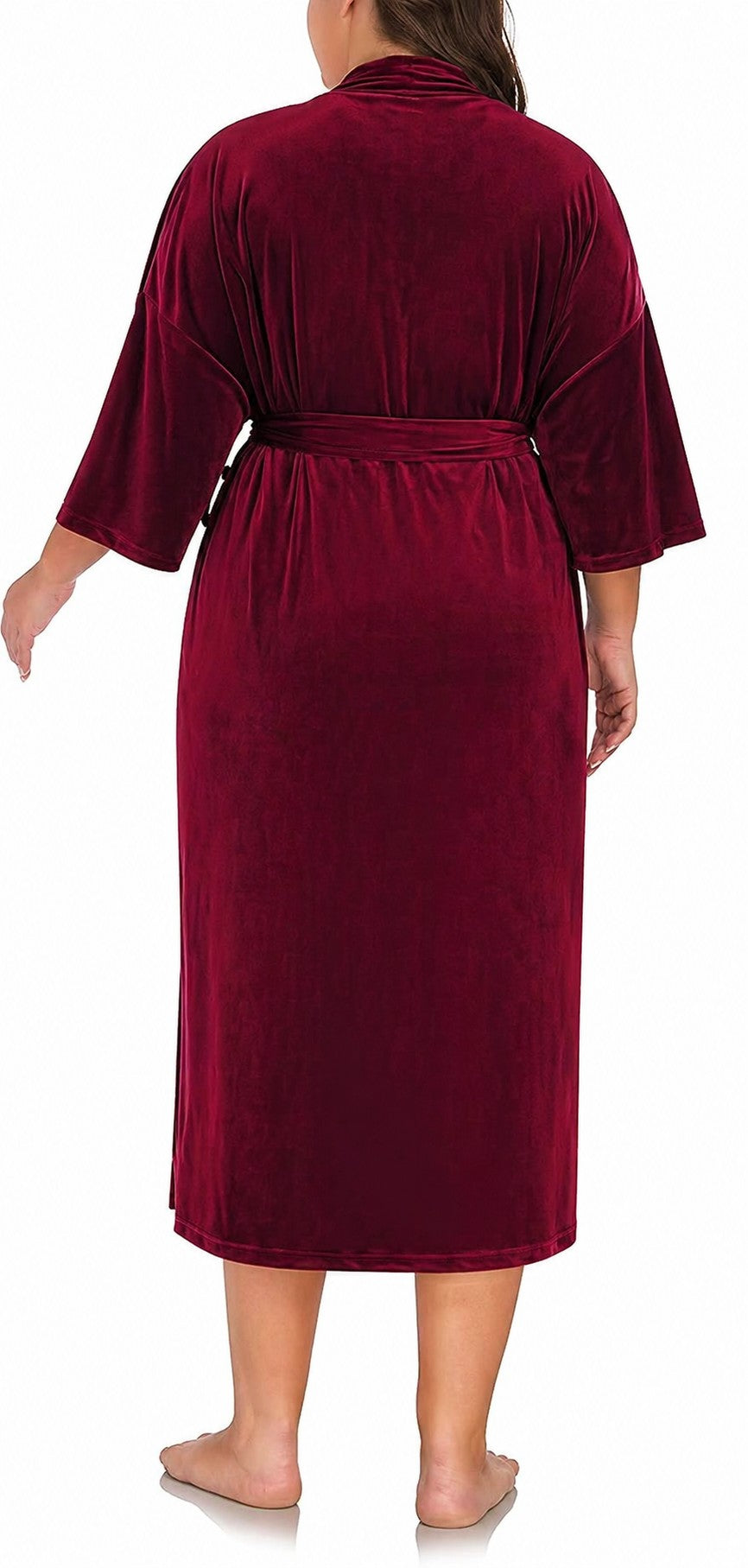 Moteriškas velvetinis chalatas, XXXL