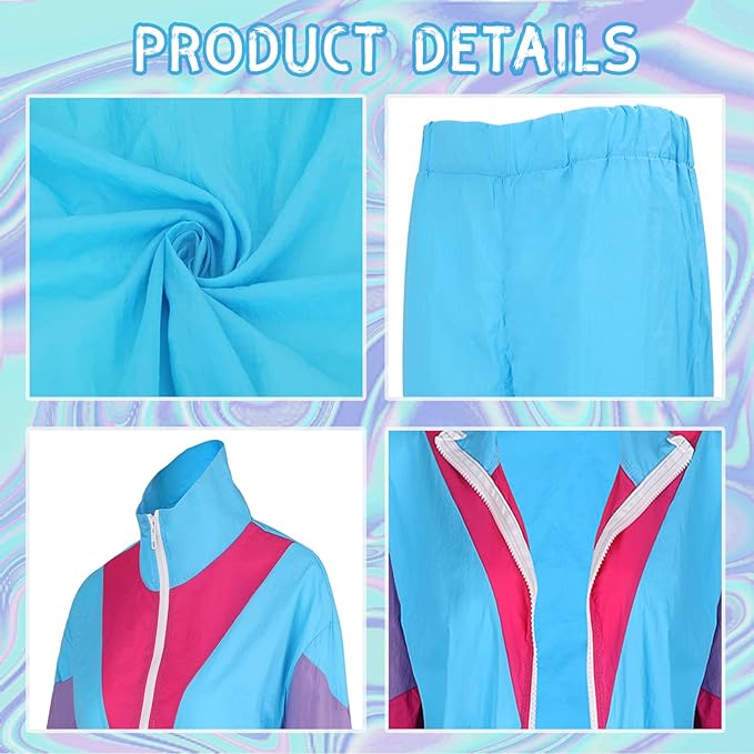 80-ųjų moterų kostiumas su aksesuarais, XXL