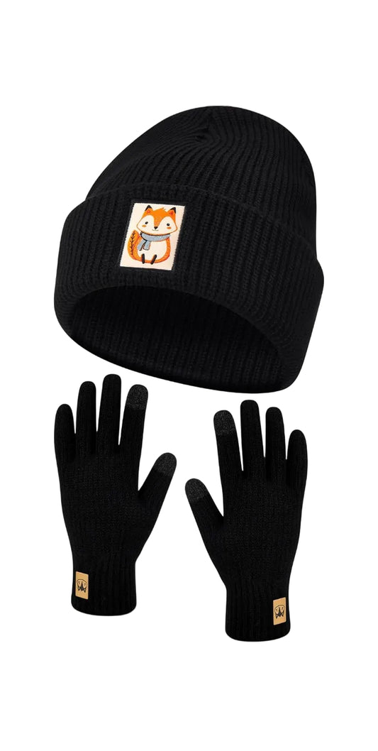 Kepurė ir pirštinės lapės mylėtojoms