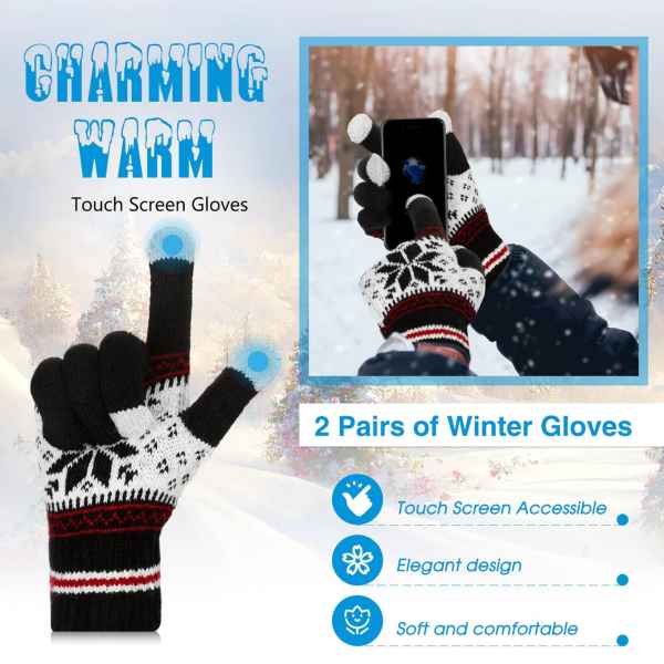 Pirštinių rinkinys 2 poros, M/L