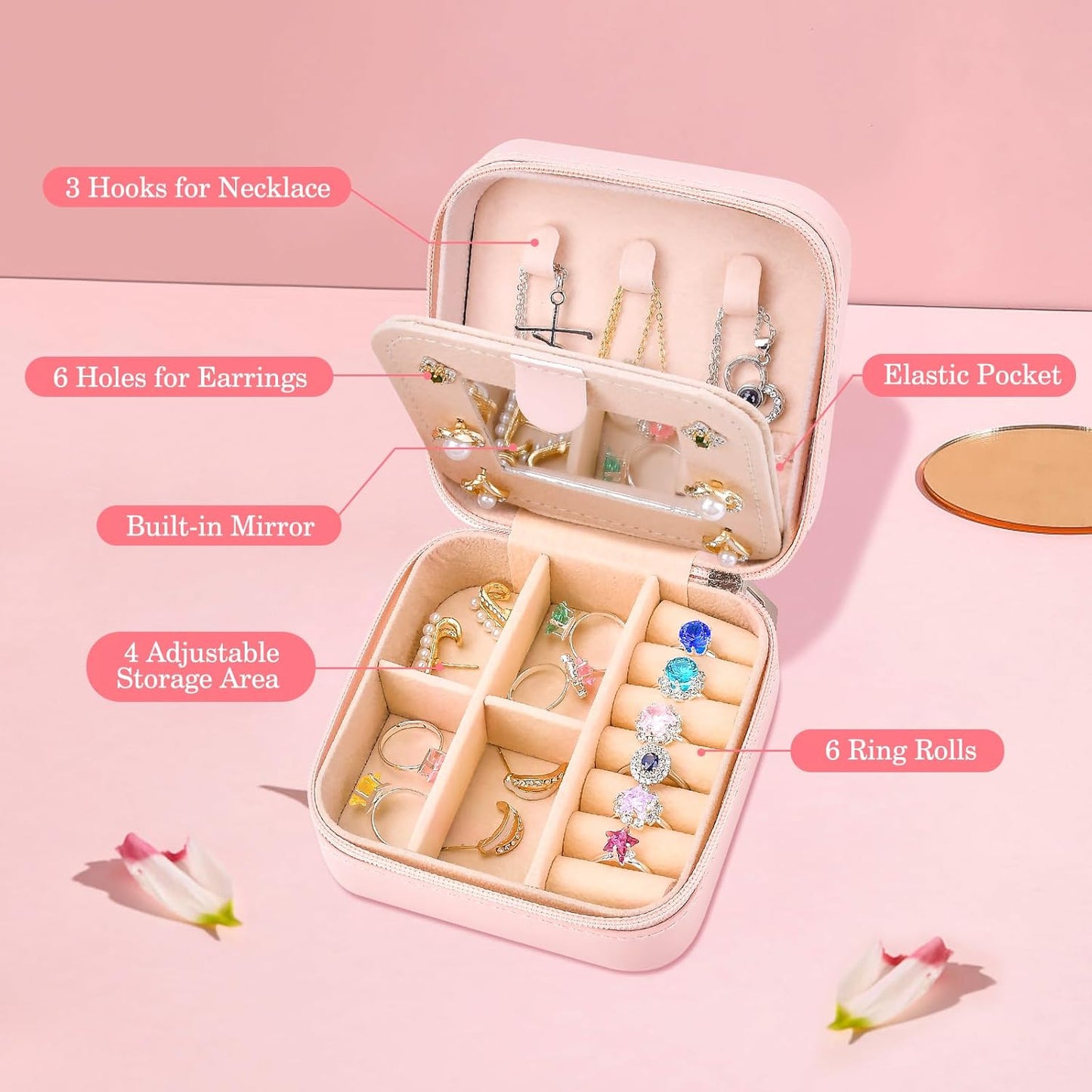 Mini papuošalų dėžutė, A, C, H, S