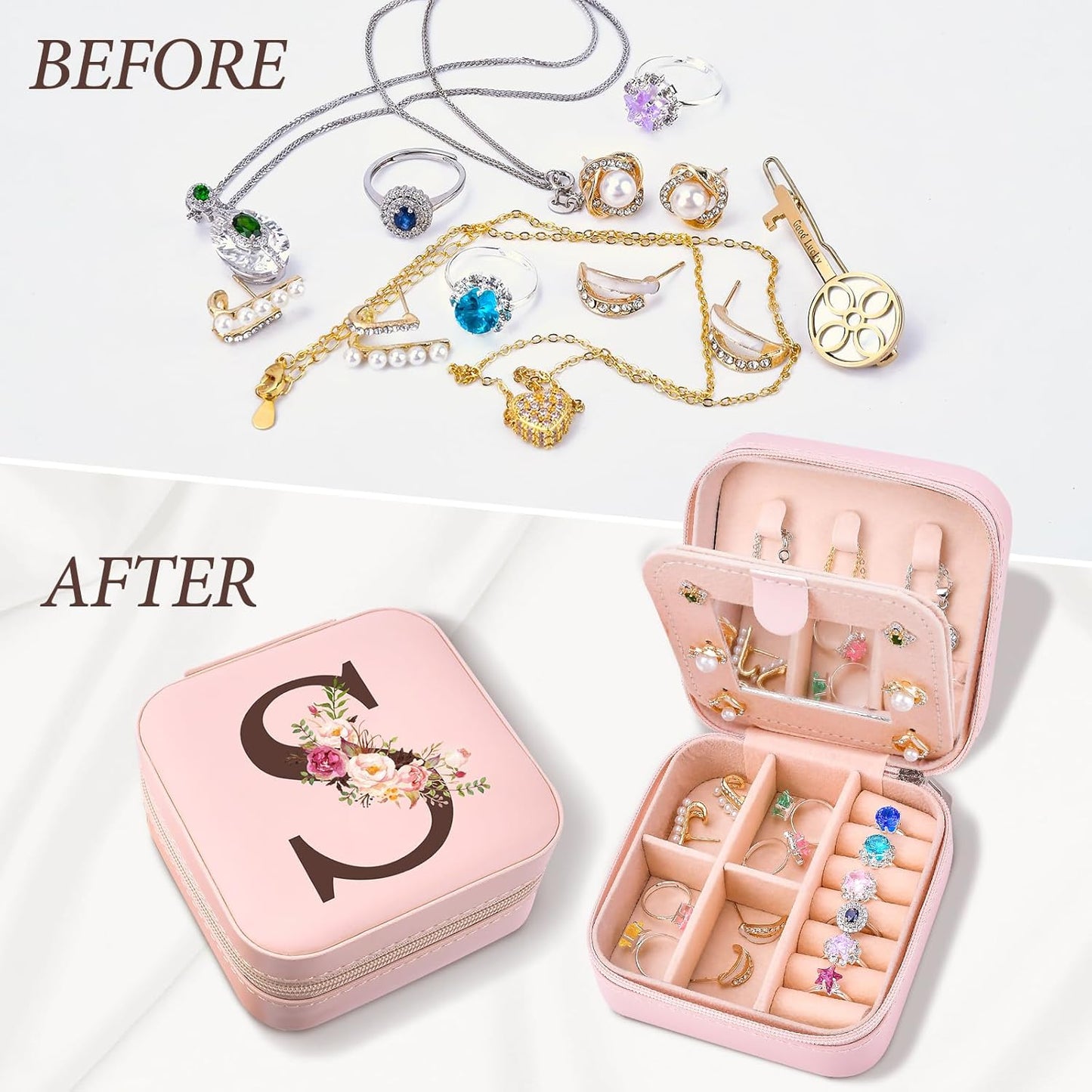 Mini papuošalų dėžutė, A, C, H, S