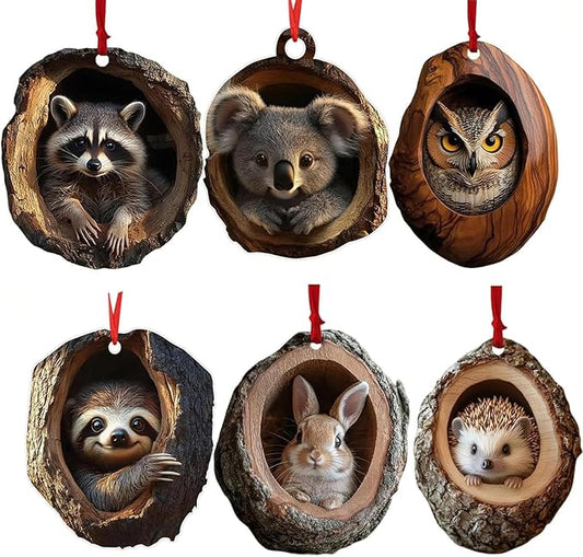 Epoksidinės dervos pakabinami žaisliukai, 6 vnt.