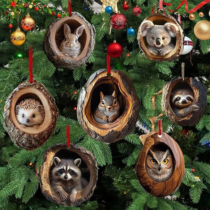 Epoksidinės dervos pakabinami žaisliukai, 6 vnt.