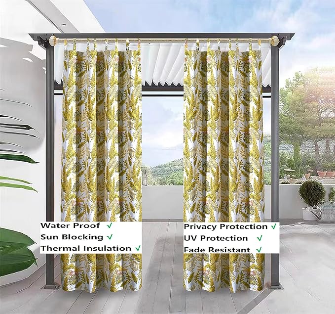 Terasos užuolaidos, 5 vnt x 120x280 cm.